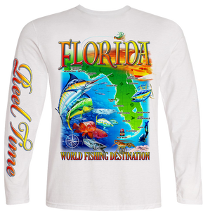 Florida Map (Kids) - - Kids Tees | Long Sleeves